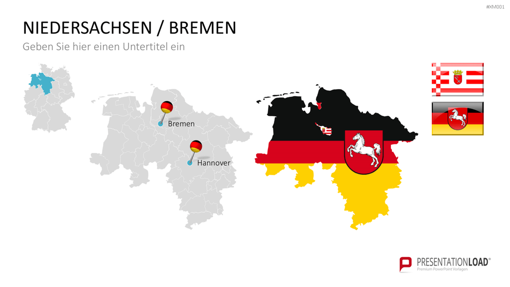 Deutschland Karten Bundle PowerPoint-Vorlage