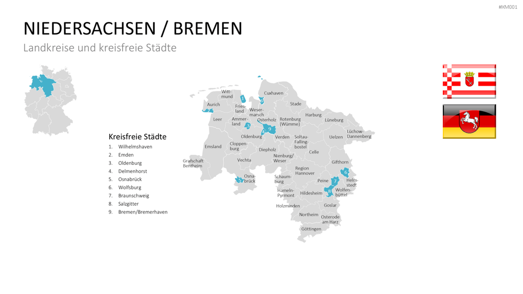 Deutschland Karten Bundle PowerPoint-Vorlage