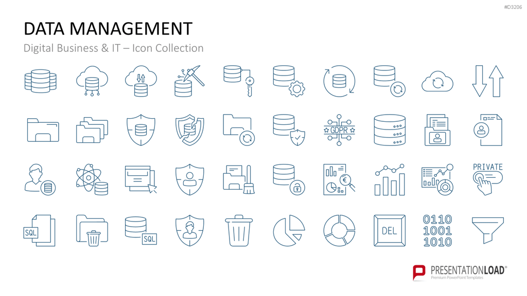 Digital Business & IT – Icon Collection PowerPoint-Vorlage