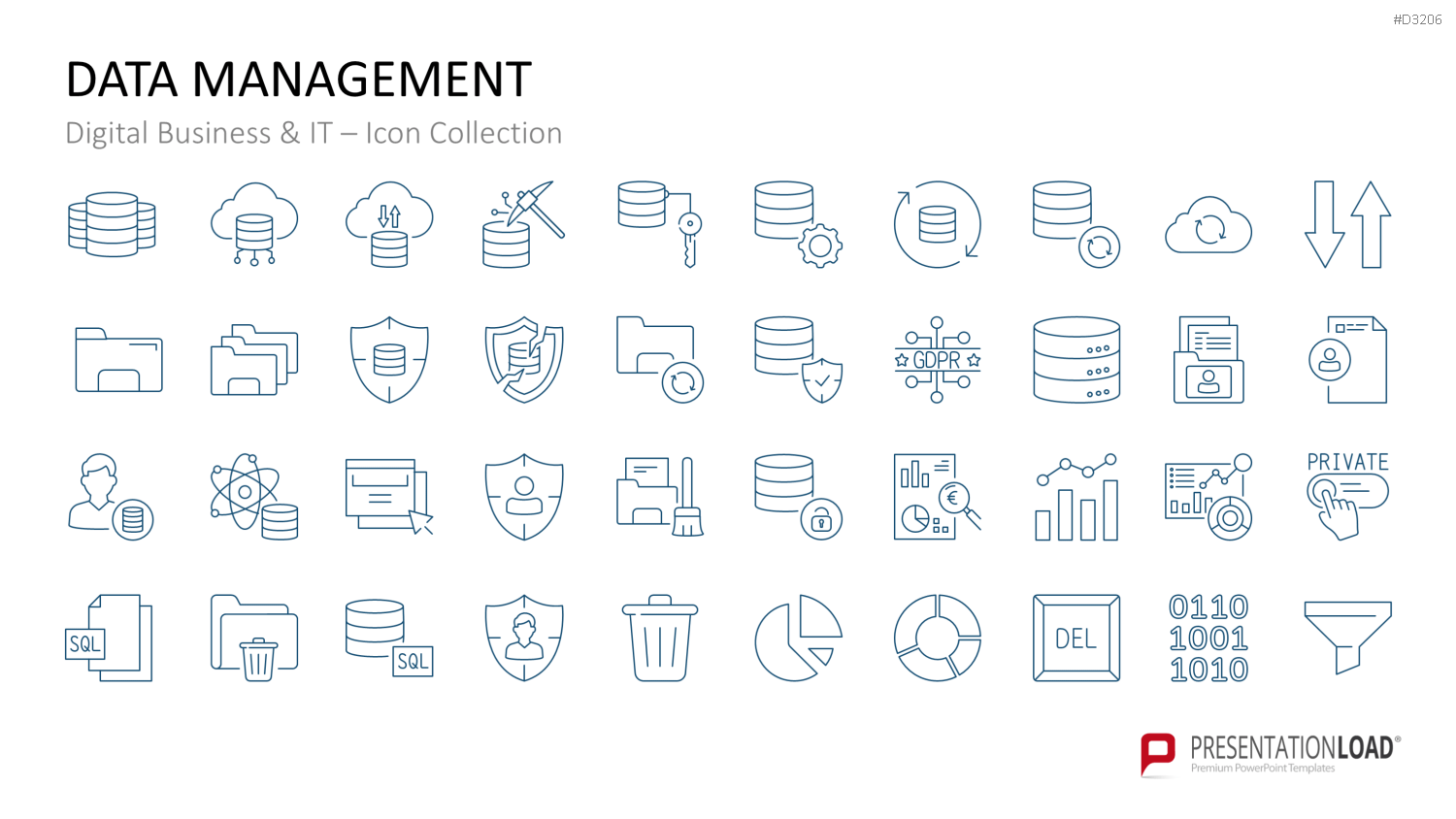 Digital Business & IT – Icon Collection PowerPoint-Vorlage