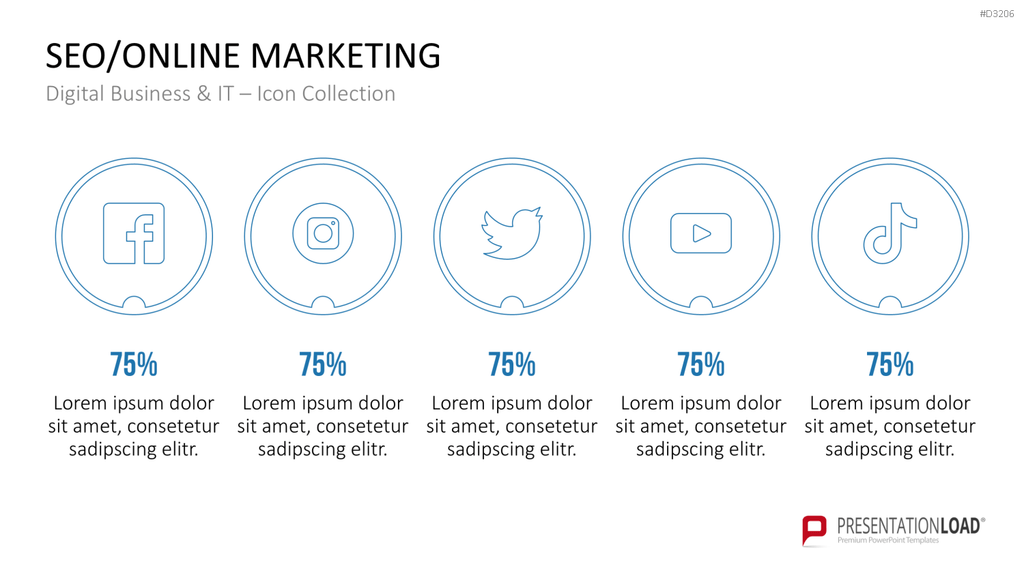 Digital Business & IT – Icon Collection PowerPoint-Vorlage
