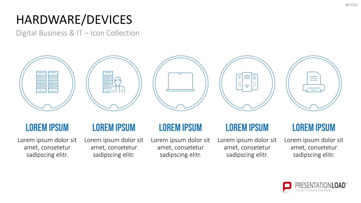 Digital Business & IT – Icon Collection PowerPoint-Vorlage