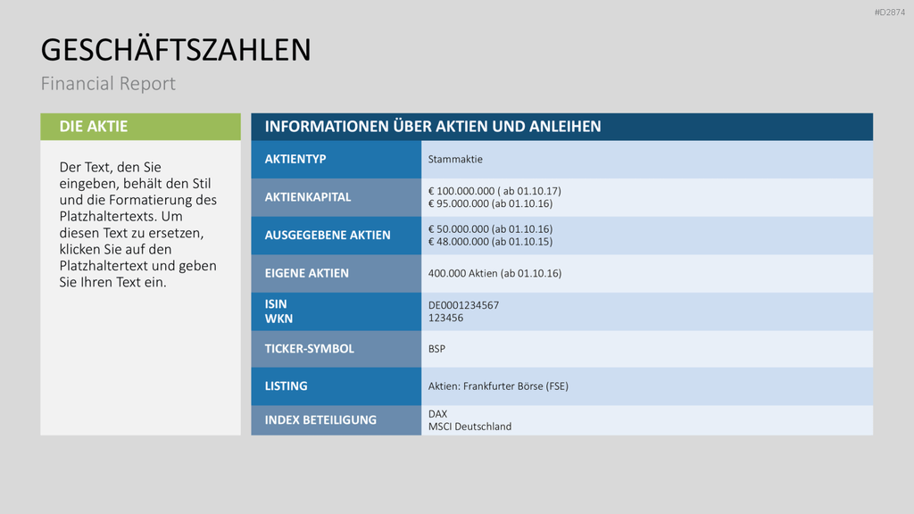 Financial Report PowerPoint-Vorlage
