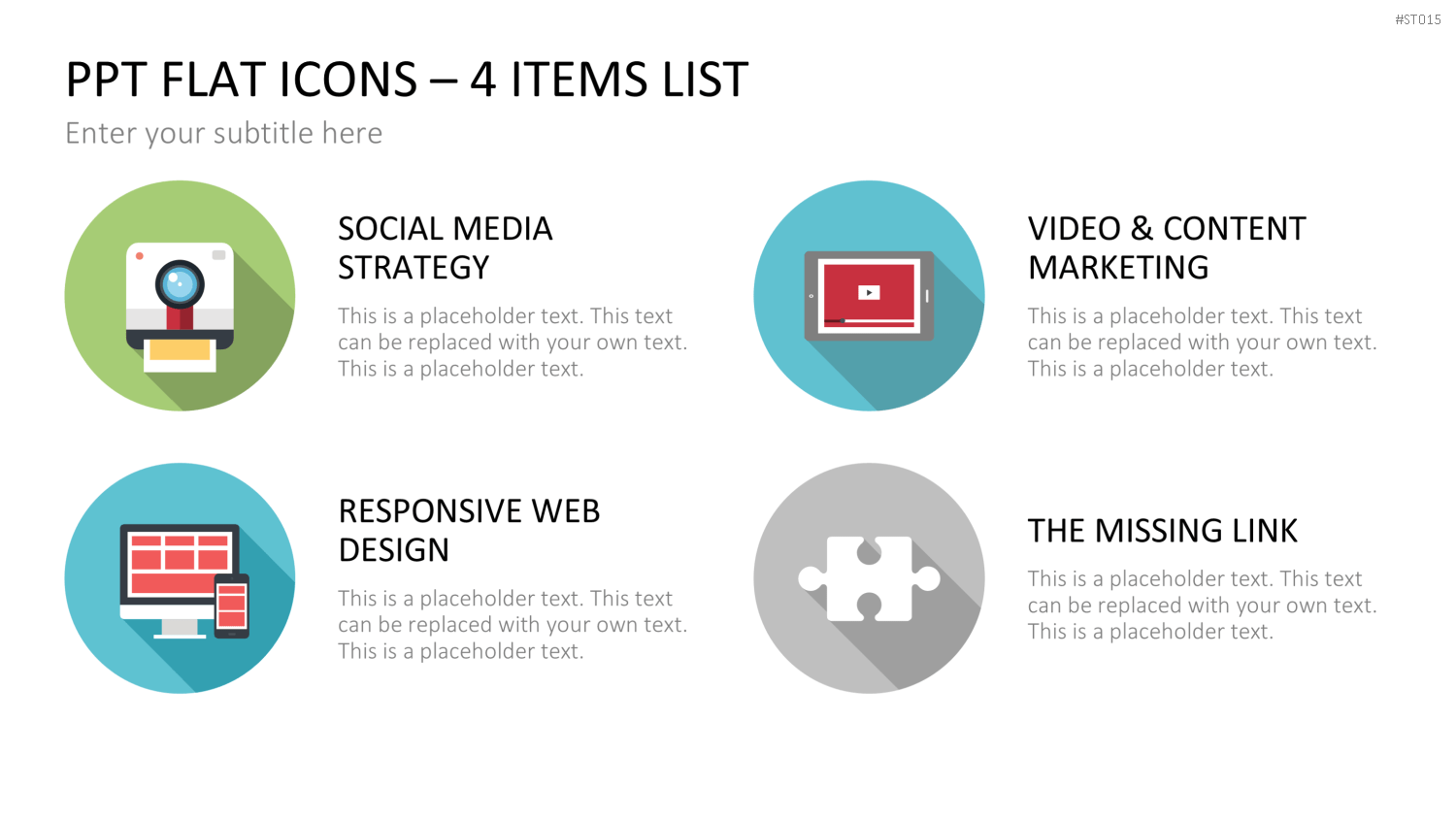 Flat Design - Icons Collection PowerPoint-Vorlage