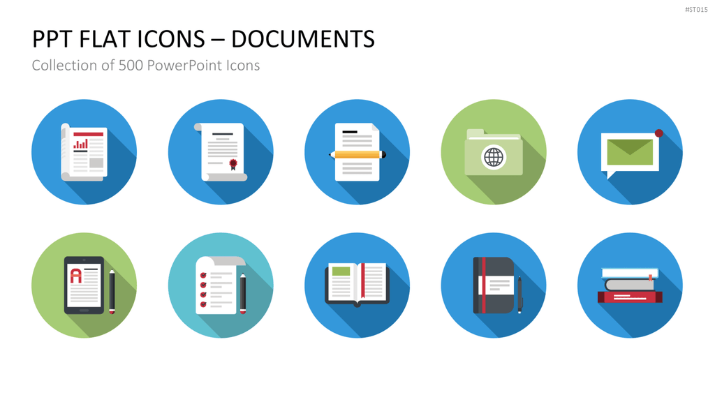 Flat Design - Icons Collection PowerPoint-Vorlage