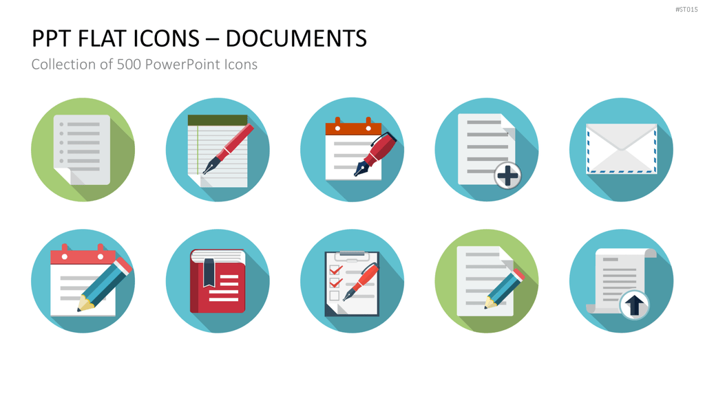 Flat Design - Icons Collection PowerPoint-Vorlage