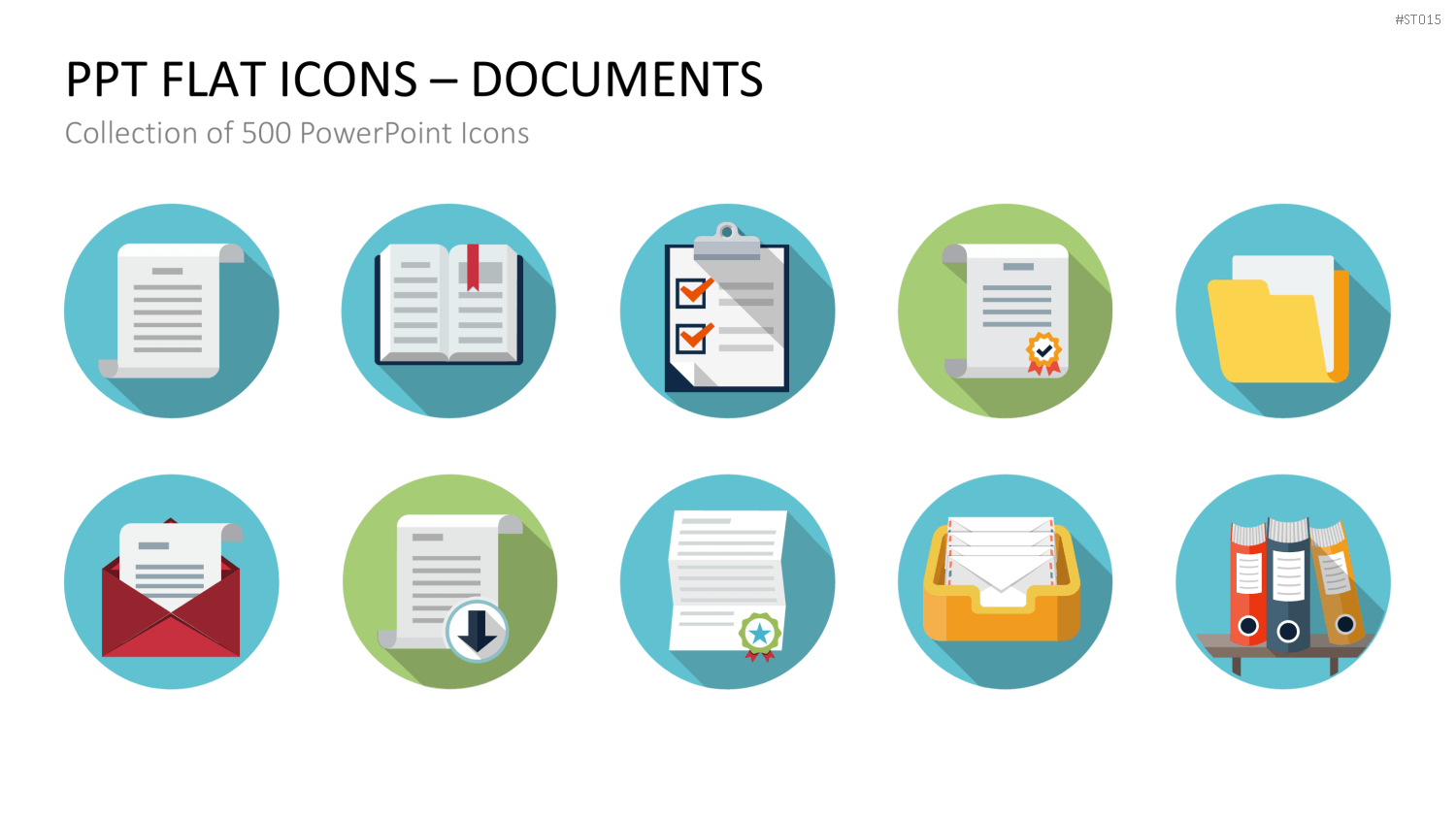 Flat Design - Icons Collection PowerPoint-Vorlage