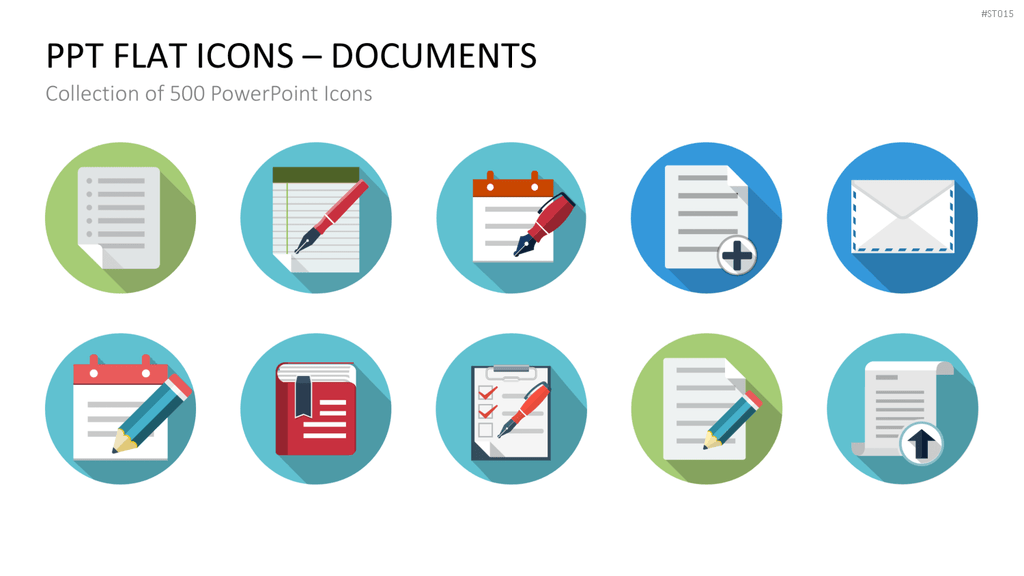 Flat Design - Icons Collection PowerPoint-Vorlage