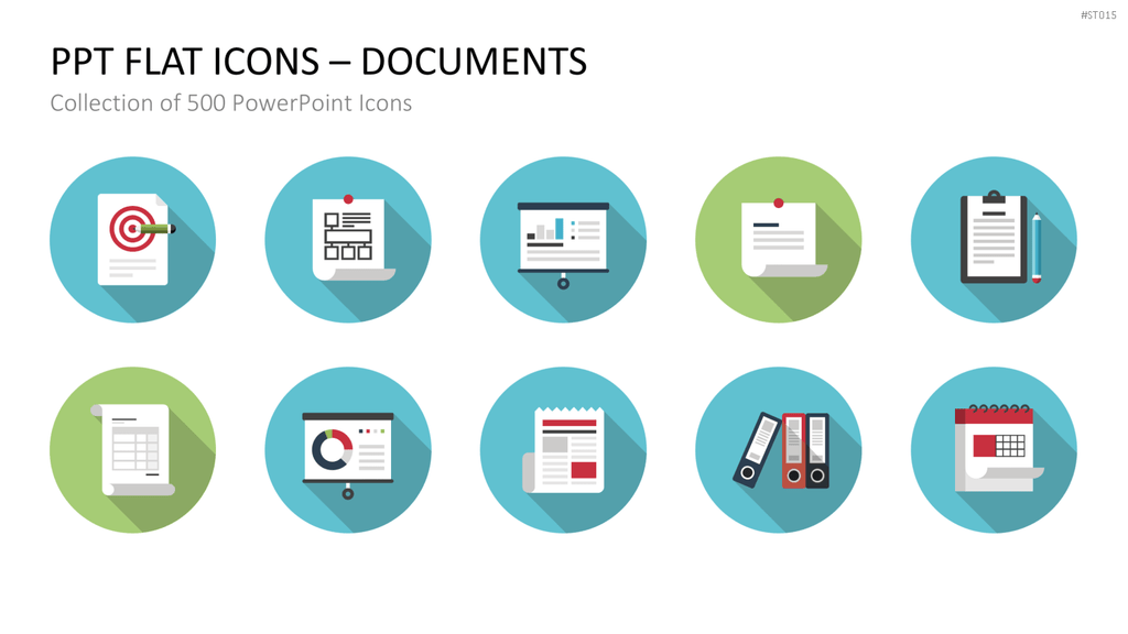 Flat Design - Icons Collection PowerPoint-Vorlage