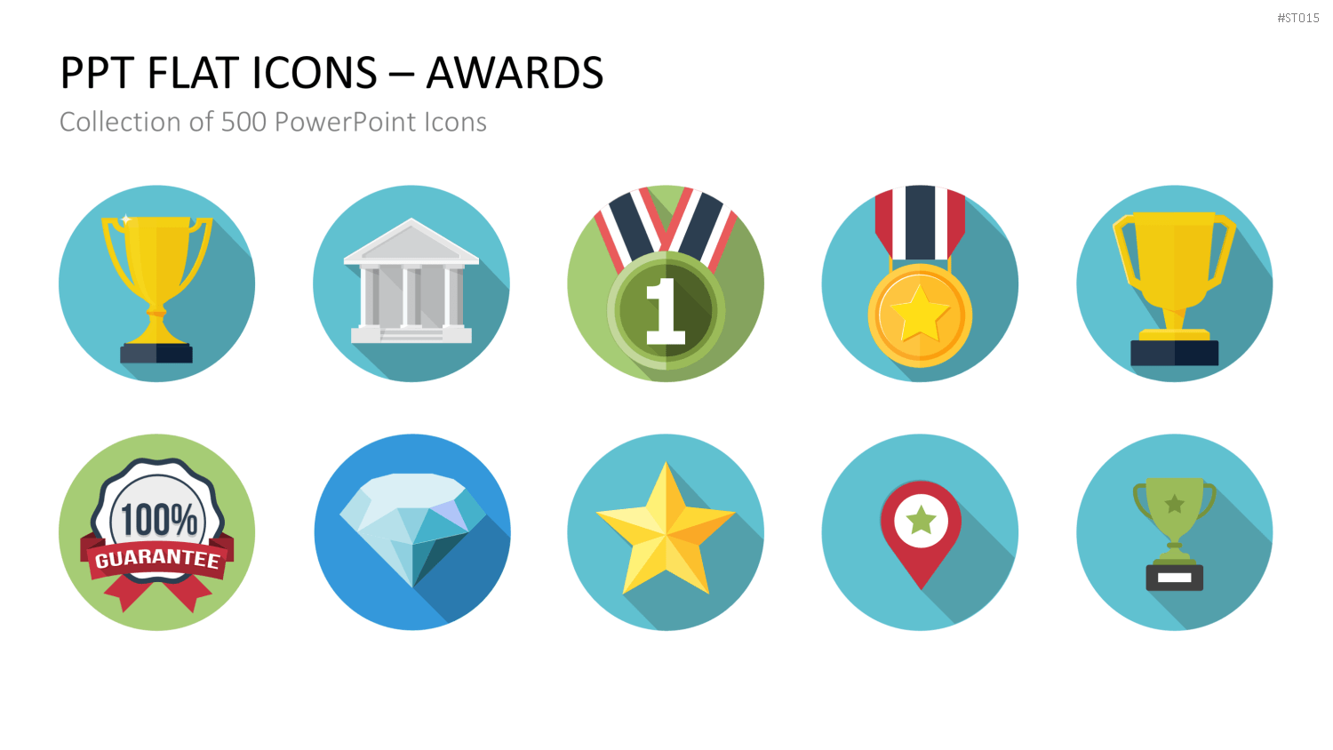 Flat Design - Icons Collection PowerPoint-Vorlage