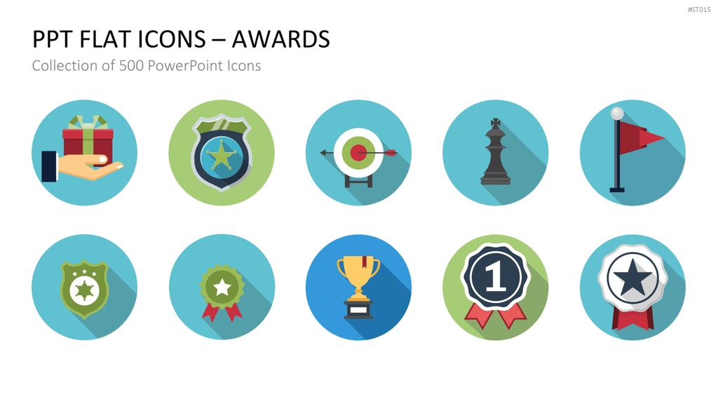 Flat Design - Icons Collection PowerPoint-Vorlage