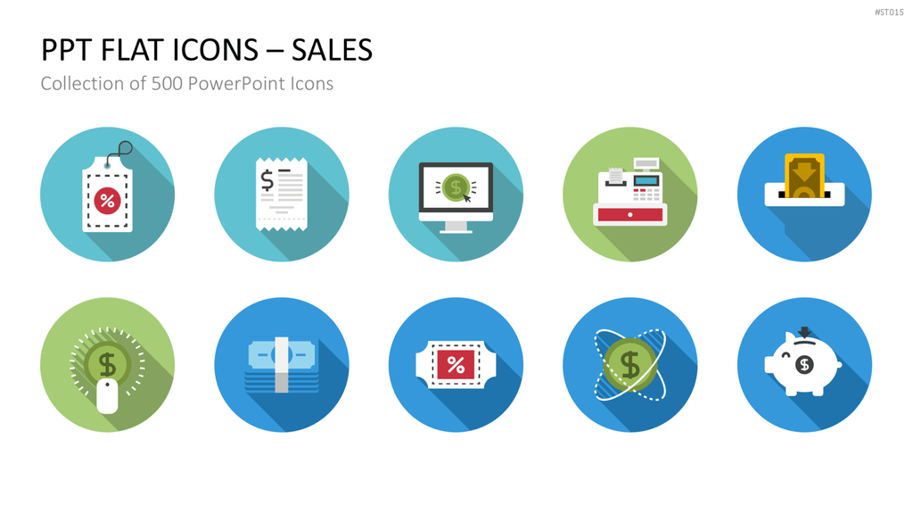 Flat Design - Icons Collection PowerPoint-Vorlage