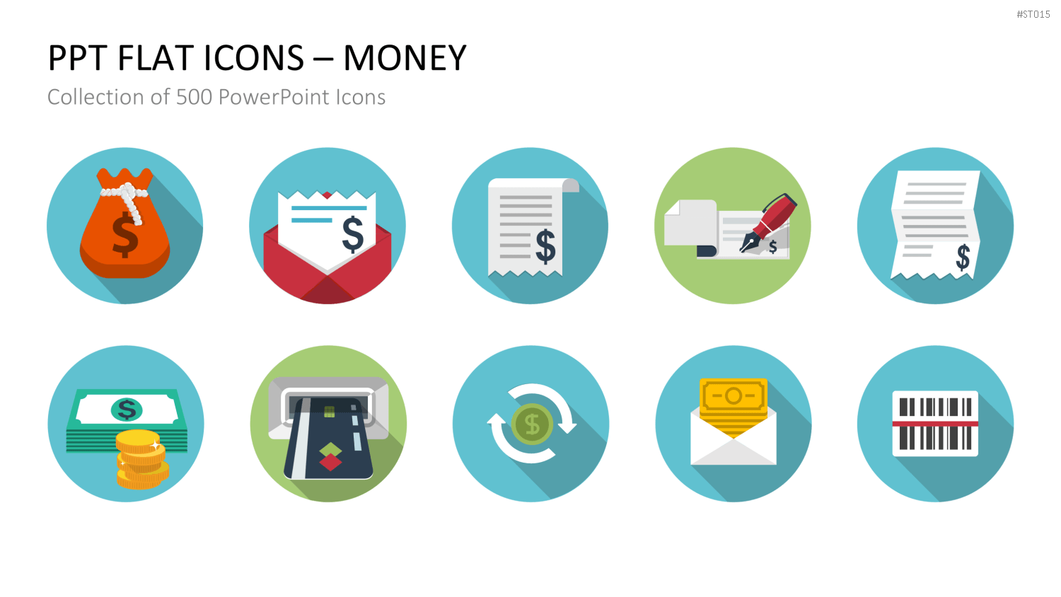 Flat Design - Icons Collection PowerPoint-Vorlage
