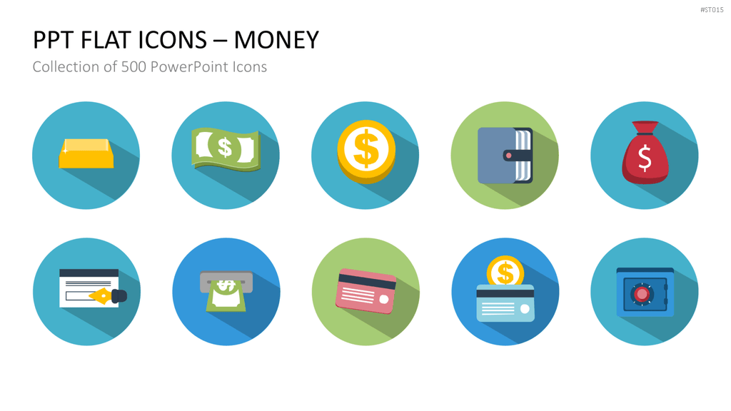 Flat Design - Icons Collection PowerPoint-Vorlage