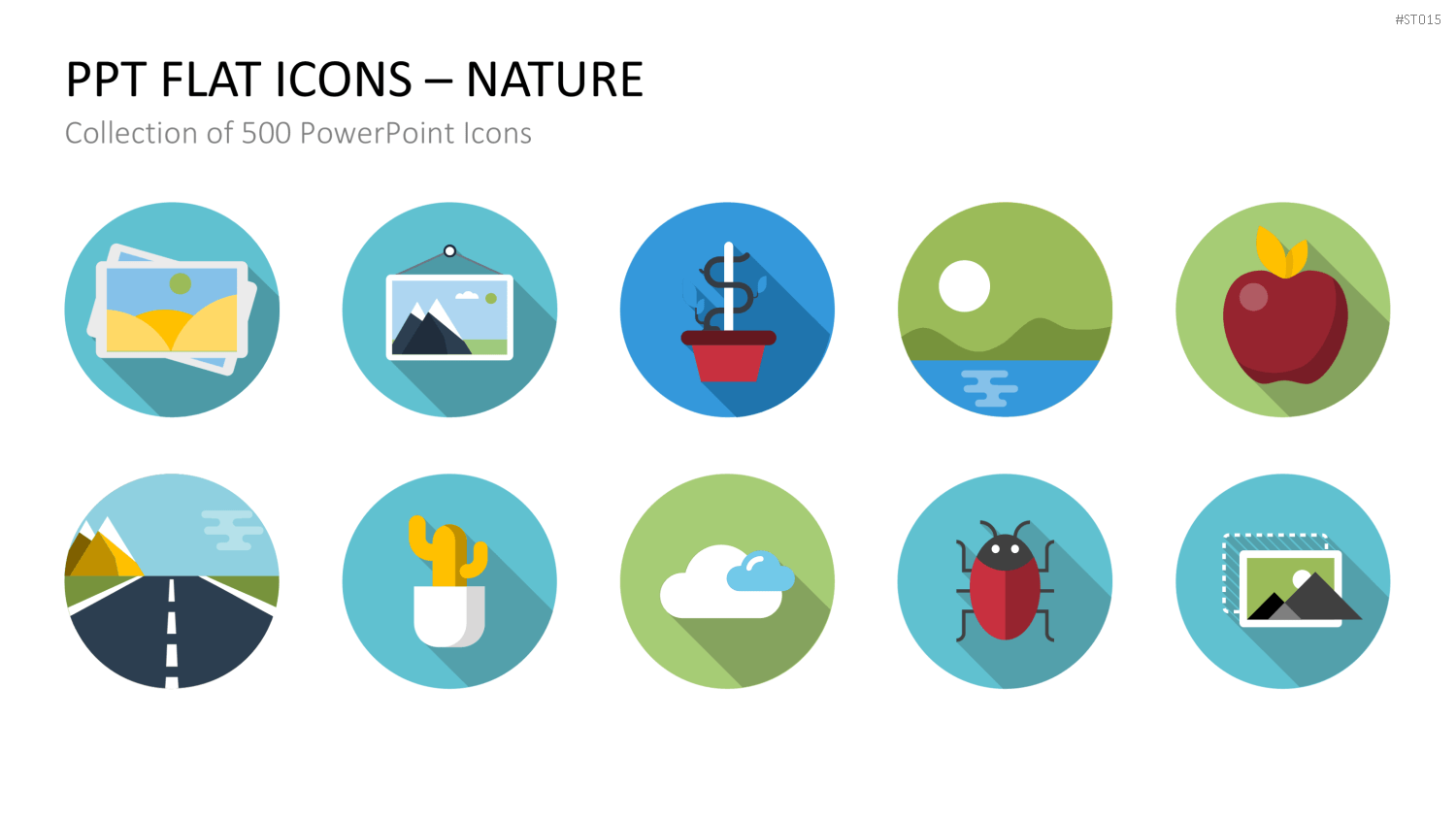 Flat Design - Icons Collection PowerPoint-Vorlage
