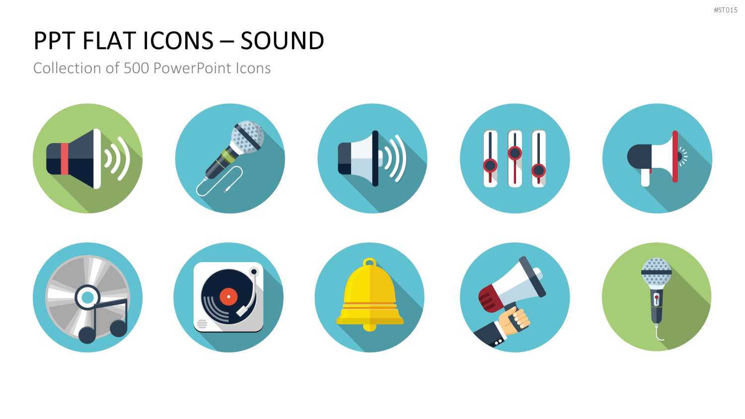 Flat Design - Icons Collection PowerPoint-Vorlage