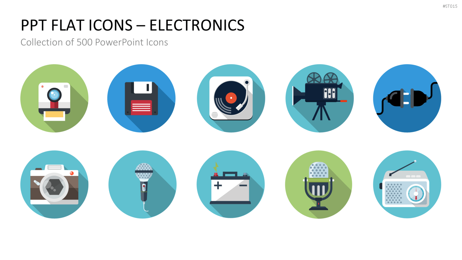 Flat Design - Icons Collection PowerPoint-Vorlage