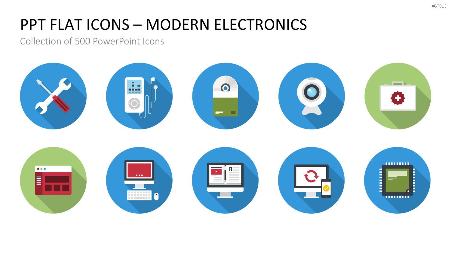 Flat Design - Icons Collection PowerPoint-Vorlage