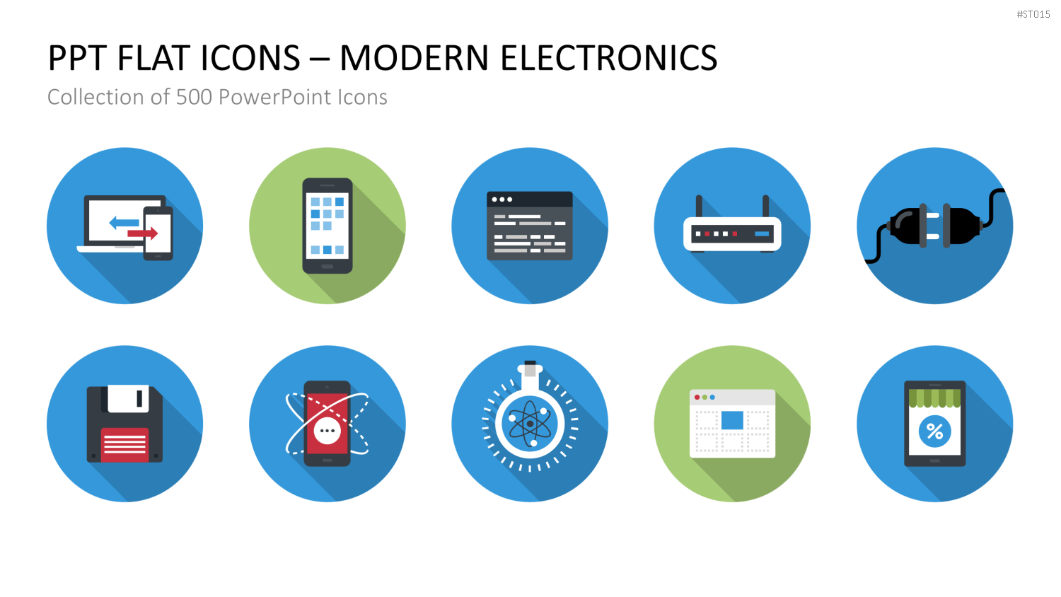 Flat Design - Icons Collection PowerPoint-Vorlage