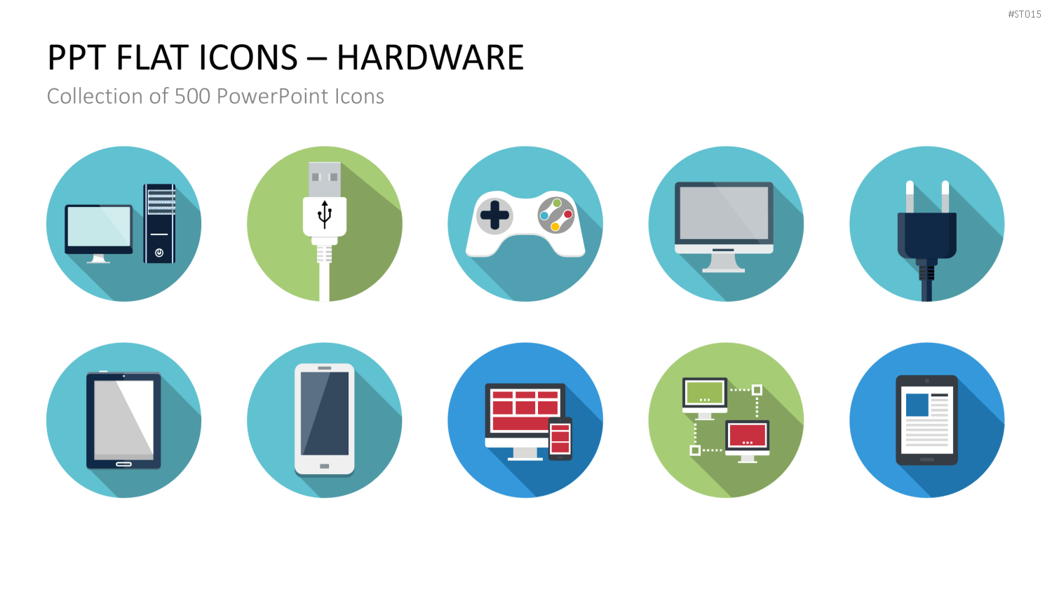 Flat Design - Icons Collection PowerPoint-Vorlage