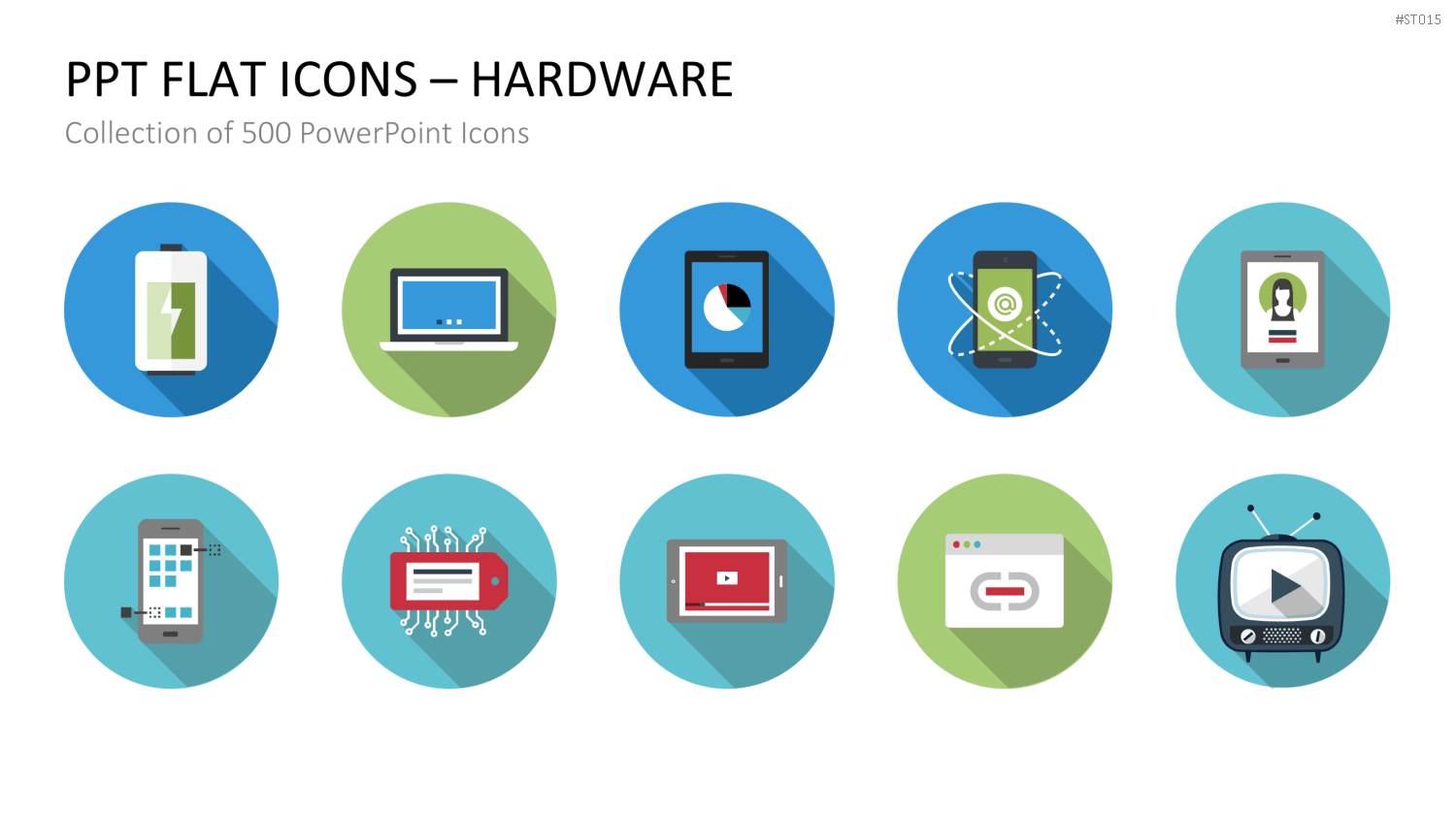 Flat Design - Icons Collection PowerPoint-Vorlage