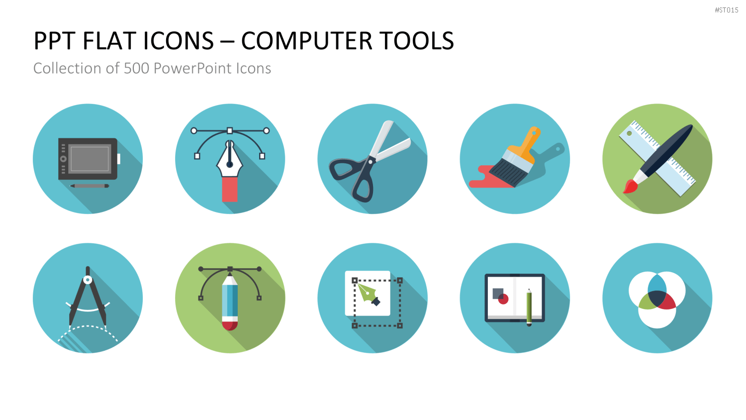 Flat Design - Icons Collection PowerPoint-Vorlage