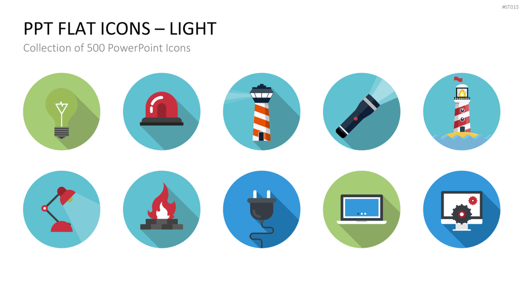 Flat Design - Icons Collection PowerPoint-Vorlage