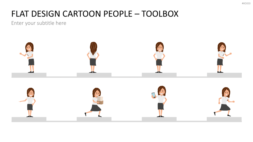 Flat Design – Presentation People Bundle PowerPoint-Vorlage