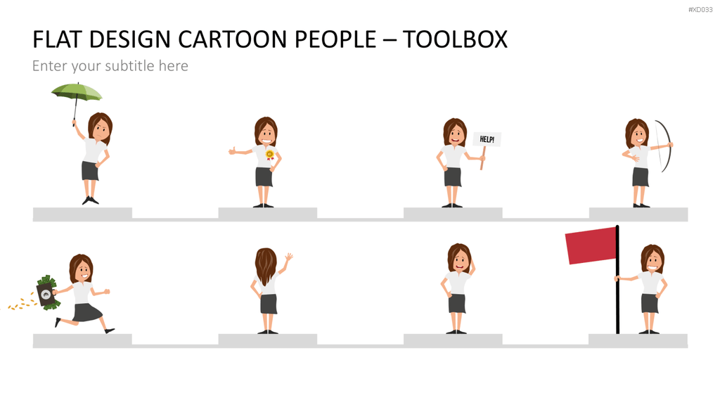 Flat Design – Presentation People Bundle PowerPoint-Vorlage