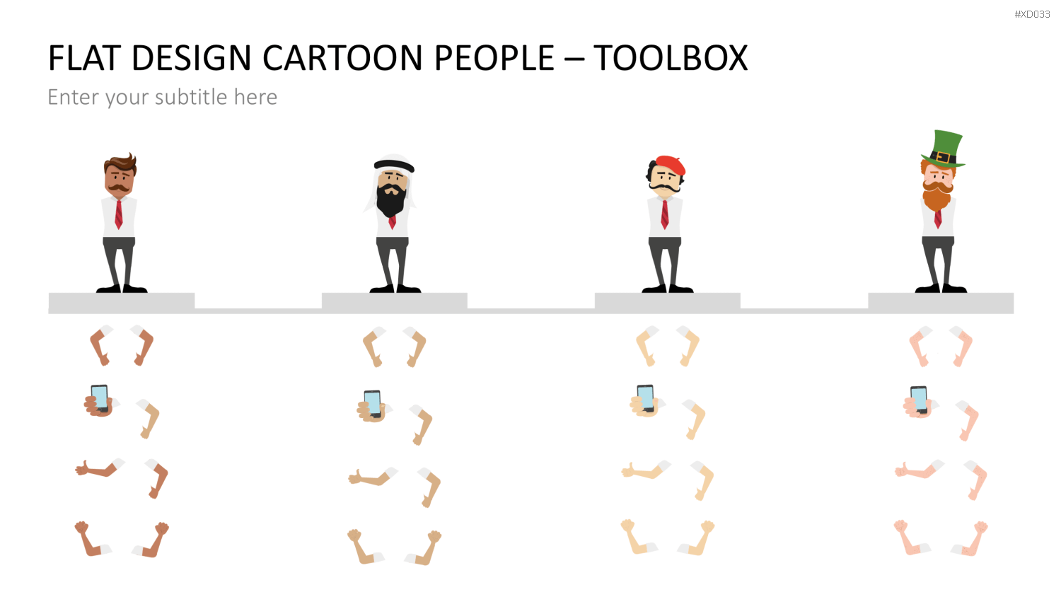 Flat Design – Presentation People Bundle PowerPoint-Vorlage