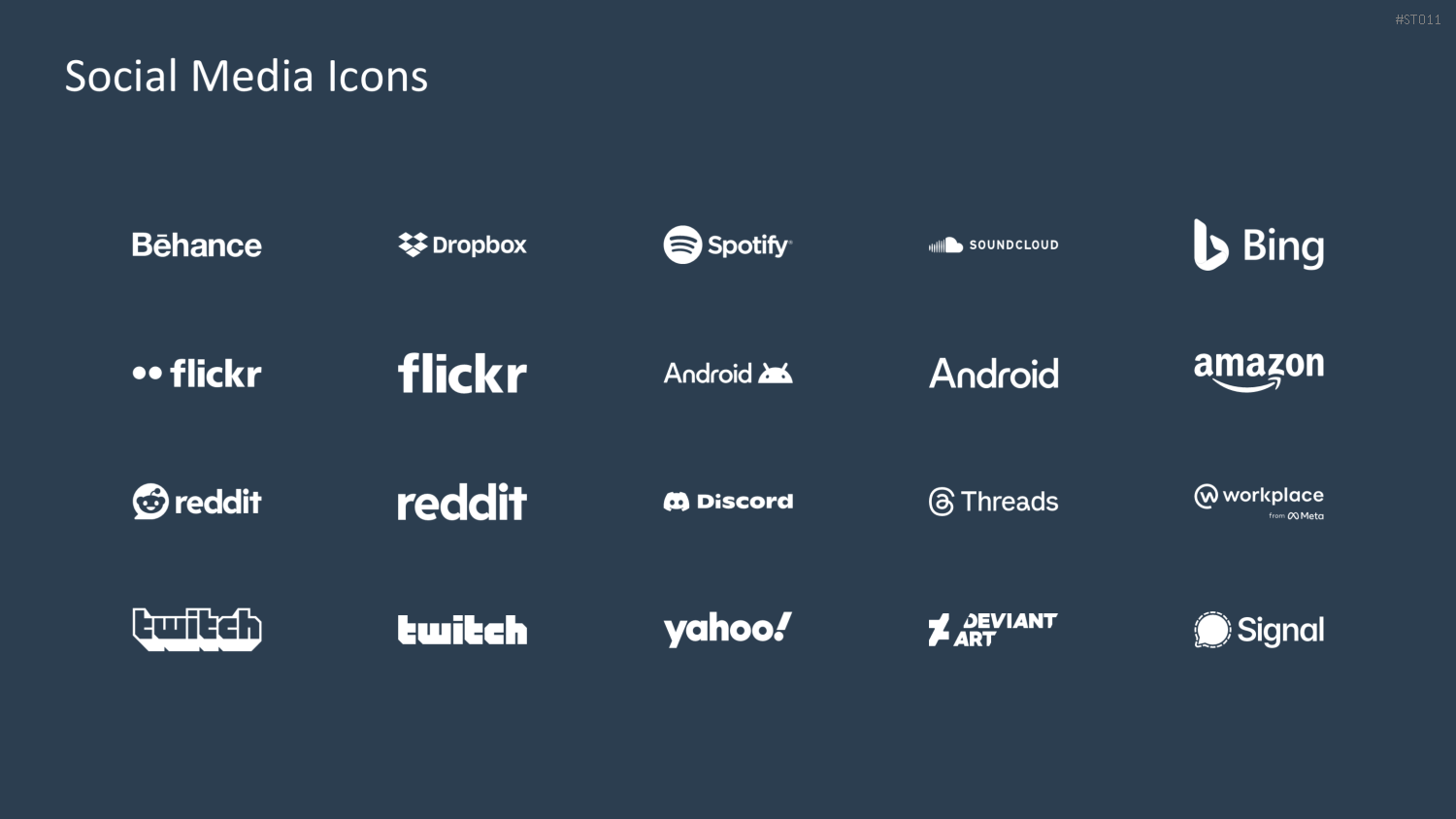 Flat Design – Social Media PowerPoint-Vorlage