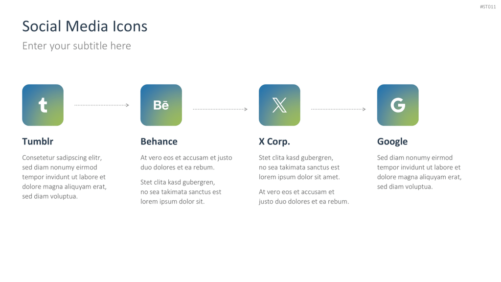 Flat Design – Social Media PowerPoint-Vorlage