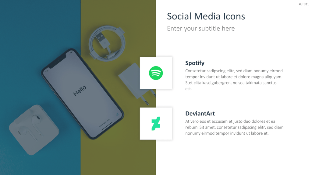 Flat Design – Social Media PowerPoint-Vorlage