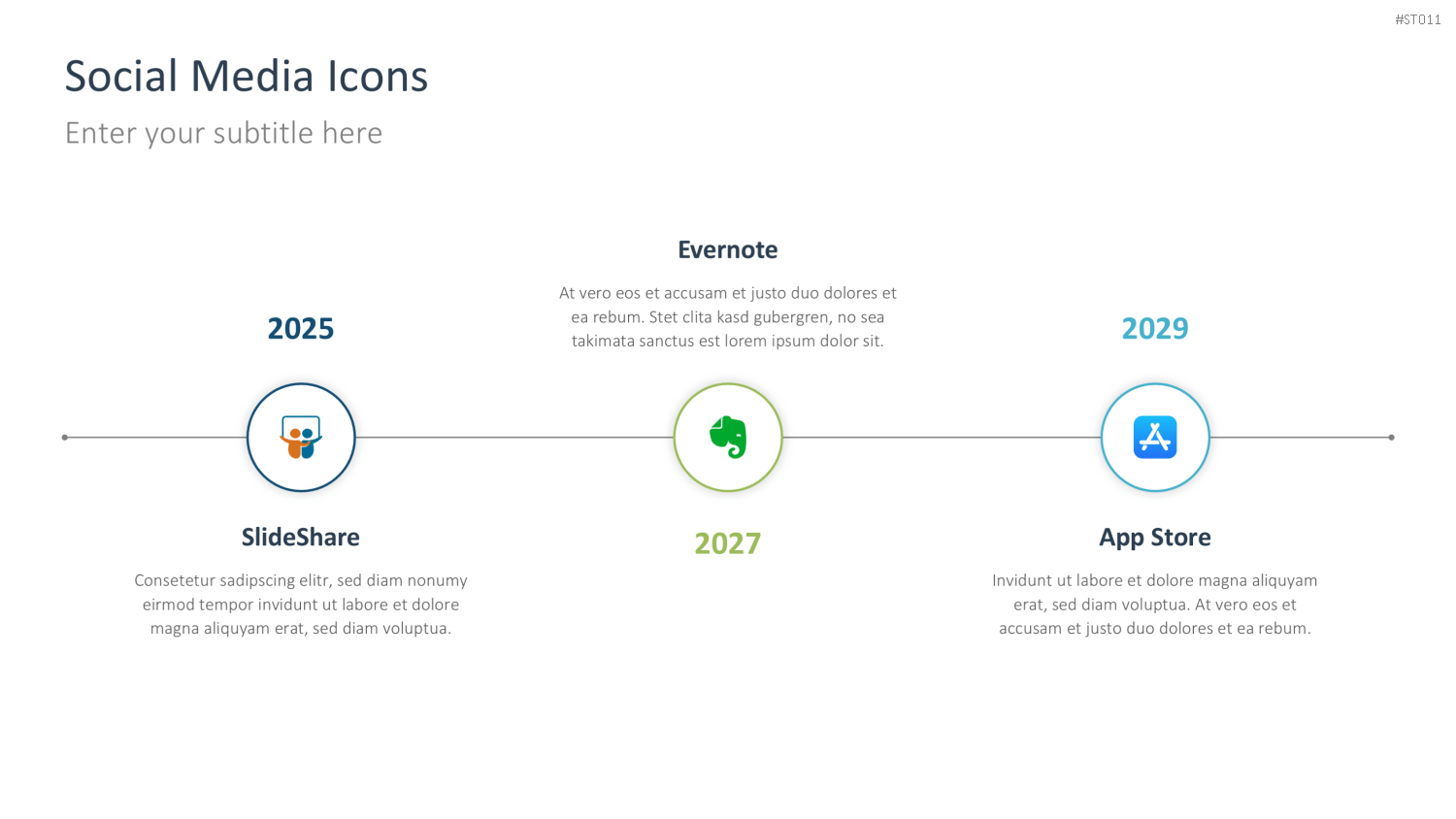 Flat Design – Social Media PowerPoint-Vorlage