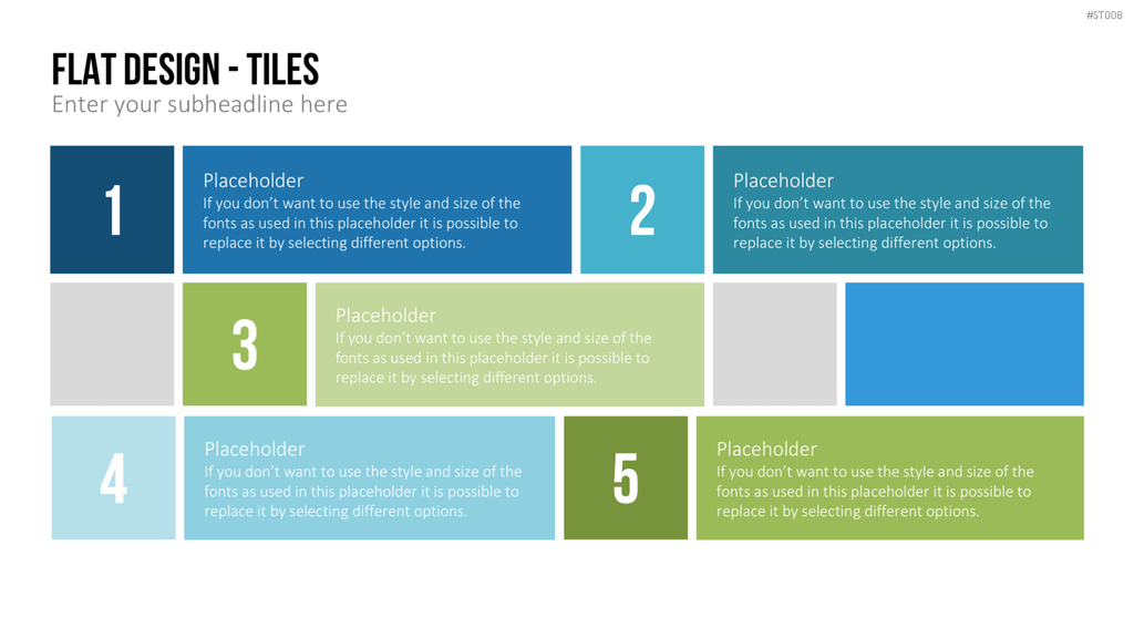 Flat Design - Kacheln PowerPoint-Vorlage