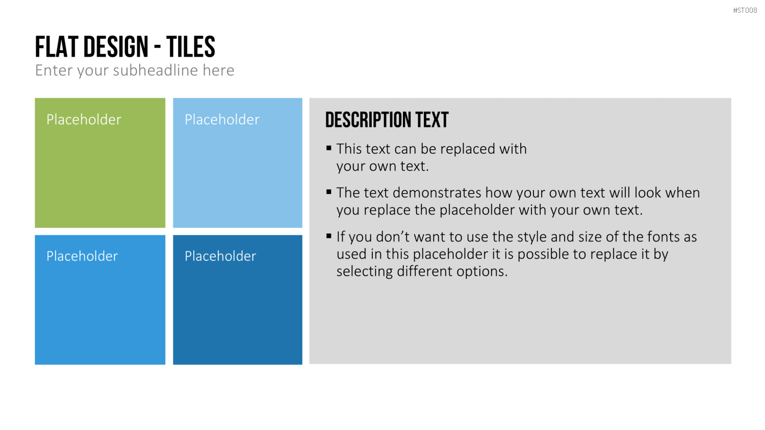 Flat Design - Kacheln PowerPoint-Vorlage