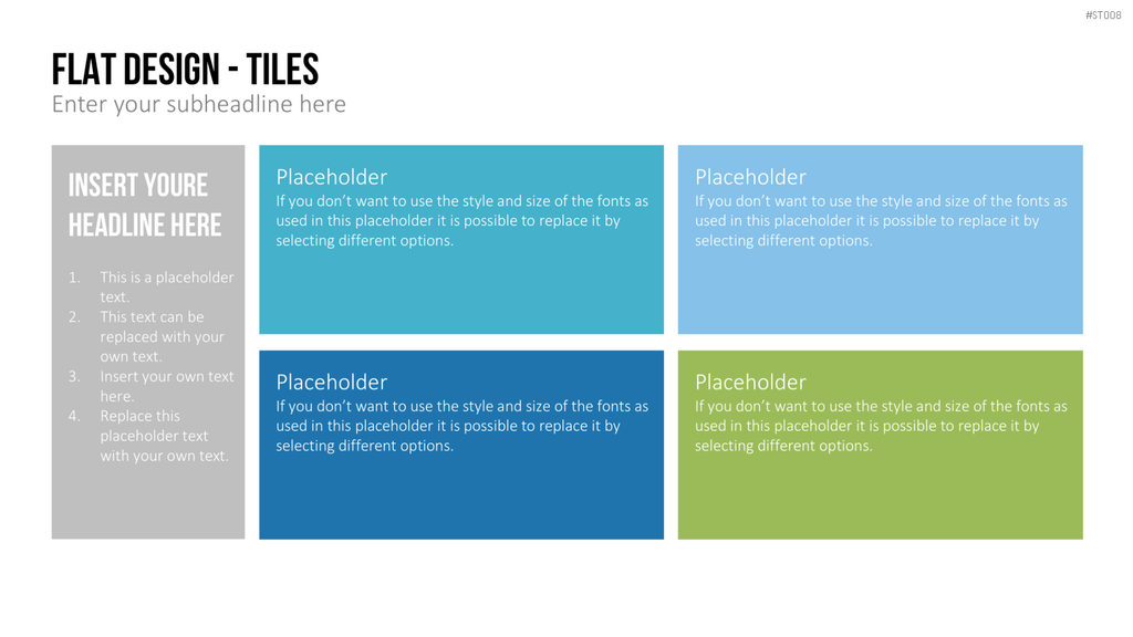 Flat Design - Kacheln PowerPoint-Vorlage