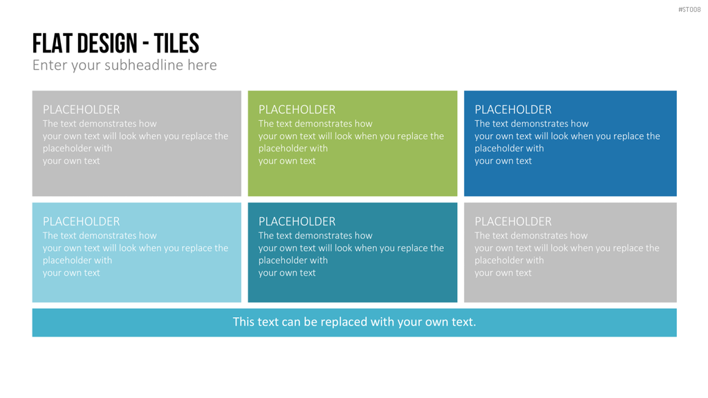 Flat Design - Kacheln PowerPoint-Vorlage