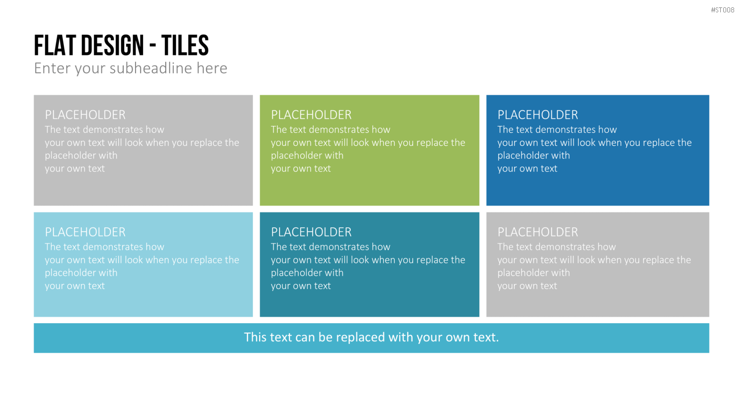 Flat Design - Kacheln PowerPoint-Vorlage