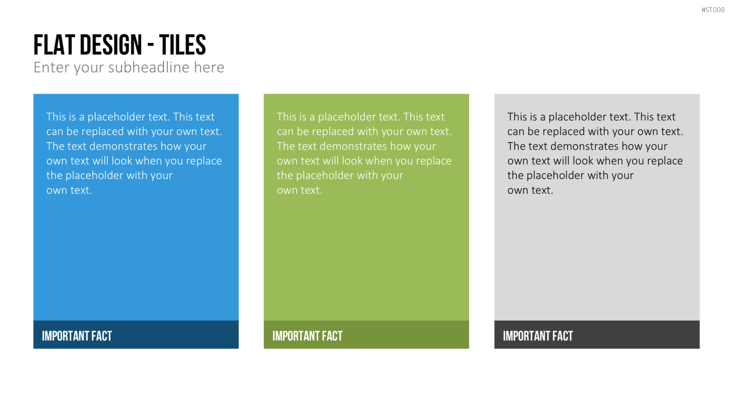 Flat Design - Kacheln PowerPoint-Vorlage