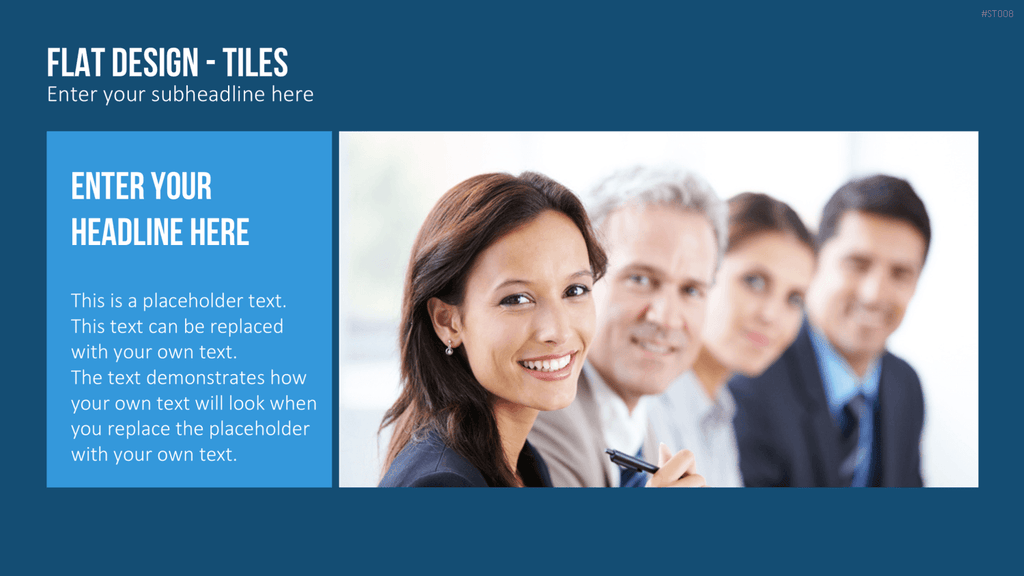 Flat Design - Kacheln PowerPoint-Vorlage