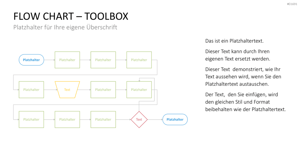 Flussdiagramme-Toolbox PowerPoint-Vorlage