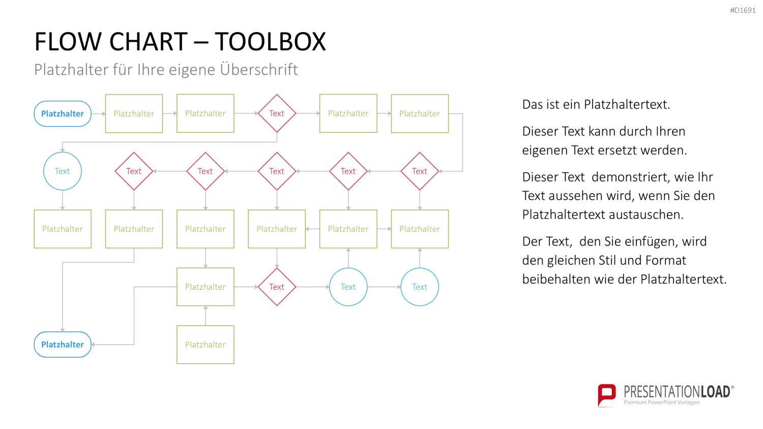 Flussdiagramme-Toolbox PowerPoint-Vorlage