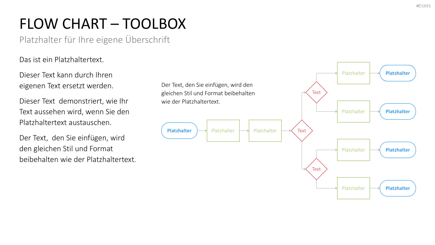 Flussdiagramme-Toolbox PowerPoint-Vorlage
