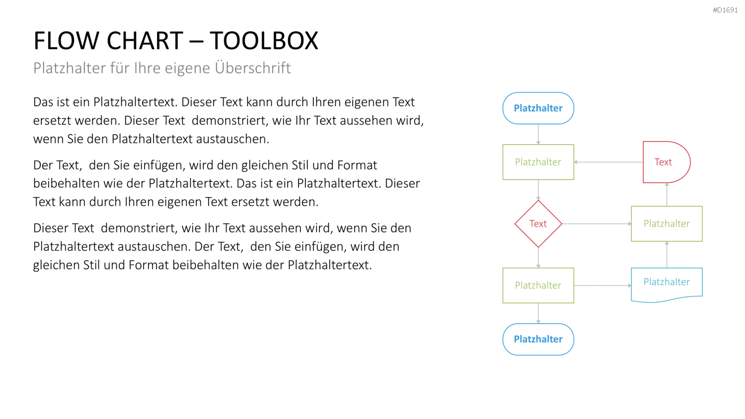 Flussdiagramme-Toolbox PowerPoint-Vorlage