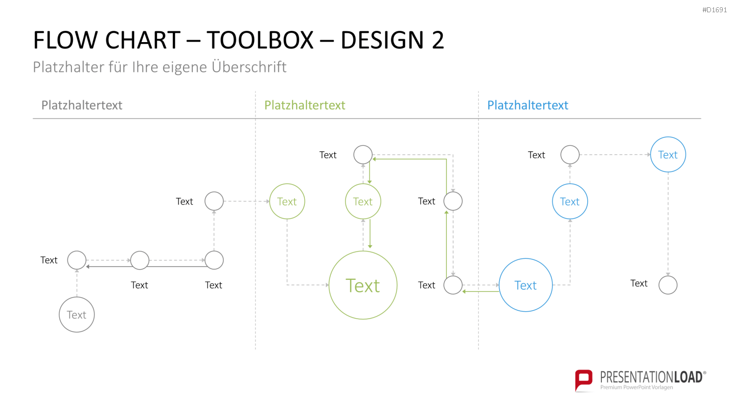Flussdiagramme-Toolbox PowerPoint-Vorlage