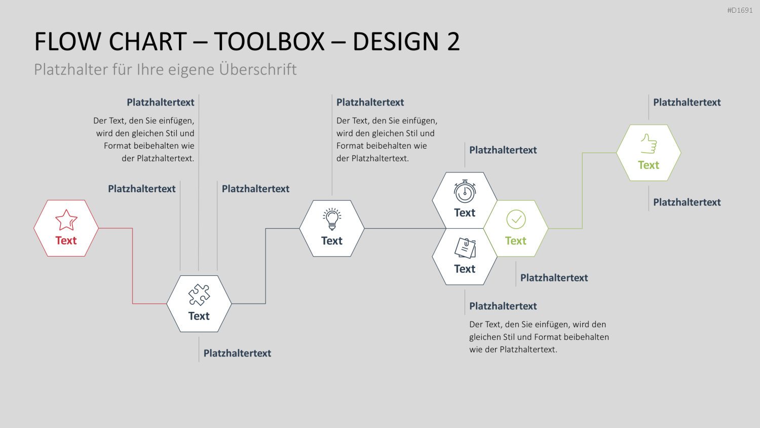 Flussdiagramme-Toolbox PowerPoint-Vorlage