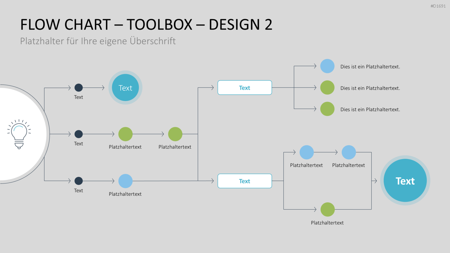 Flussdiagramme-Toolbox PowerPoint-Vorlage