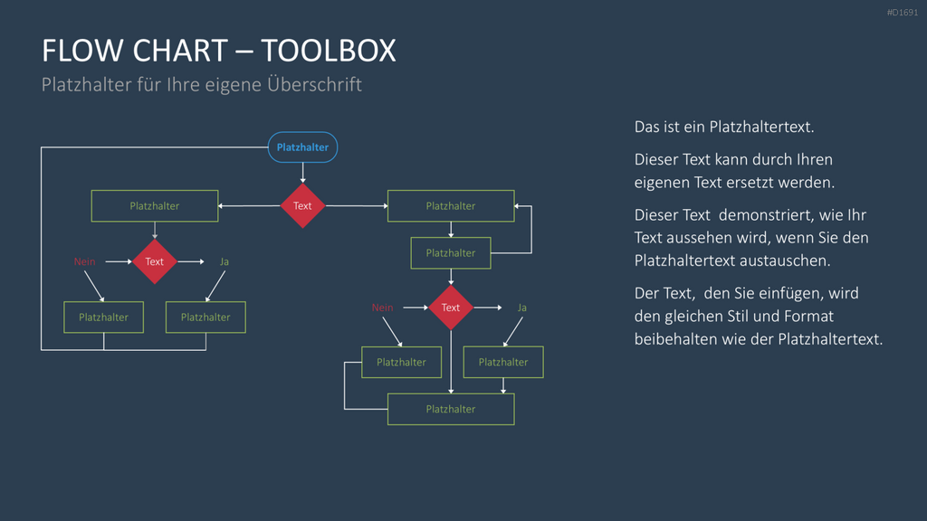 Flussdiagramme-Toolbox PowerPoint-Vorlage