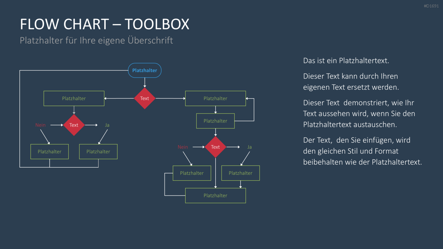 Flussdiagramme-Toolbox PowerPoint-Vorlage